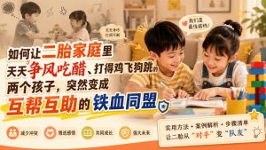 付费文章:如何让二胎家庭里天天争风吃醋、打得鸡飞狗跳的两个孩子,突然变成互帮互助的铁血同盟?|淘骐网赚资源库