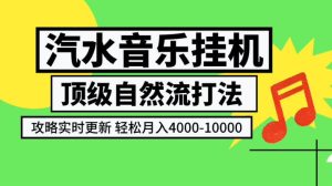 汽水音乐挂G项目,顶级自然流打法,攻略实时更新,轻松月入4k-1W,独家技术【揭秘】|淘骐网赚资源库