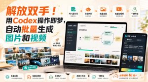 解放双手!用Codex操作即梦,自动批量生成图片和视频|淘骐网赚资源库