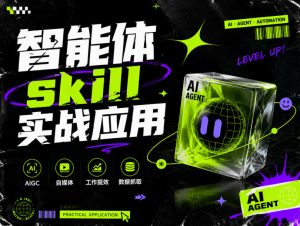智能体skill实战应用，为寻求利用智能体进行工作提效的人打造，案例演示，纯实战课|淘骐网赚资源库