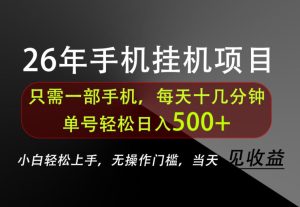 长期稳定可做,只需一部手机!单号轻松日入500+,不搞套路,只讲干货!【揭秘】|淘骐网赚资源库
