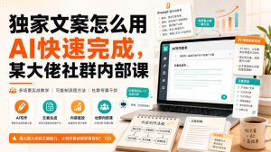 独家文案怎么用AI快速完成，某大佬社群内部课|淘骐网赚资源库