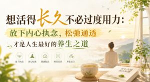 付费文章:想活得长久不必过度用力:放下内心执念,松弛通透才是人生最好的养生之道|淘骐网赚资源库