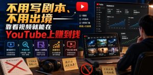 不用写剧本、不用出境——靠看视频就能在YouTube上賺到钱【原创双语字幕】|淘骐网赚资源库