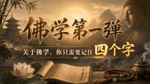 付费文章:佛学第一弹,关于佛学,你只需要记住四个字|淘骐网赚资源库