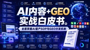 AI内容+GEO实战白皮书,全面掌握AI量产SOP与GEO分发机制【文档】|淘骐网赚资源库