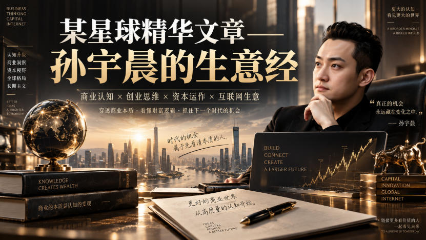 某星球精华文章——孙宇晨的生意经|淘骐网赚资源库