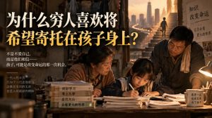 某社群精品文章:为什么穷人喜欢将希望寄托在孩子身上?|淘骐网赚资源库
