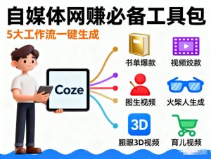 Coze工作流合集,内容一共100份左右,内容丰富,可以提供工作效率|淘骐网赚资源库