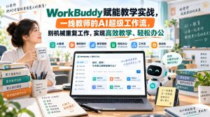 WorkBuddy赋能教学实战,一线教师的AI超级工作流,别机械重复工作,实现高效教学、轻松办公|淘骐网赚资源库