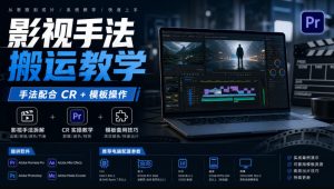 影视手法搬运教学,手法配合CR+模板操作,需要电脑,提供软件+配置参数|淘骐网赚资源库