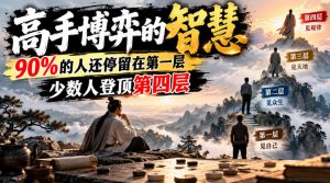 付费文章:高手博弈的智慧,90%的人还停留在第一层,少数人登顶第四层|淘骐网赚资源库
