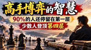 付费文章:高手博弈的智慧,90%的人还停留在第一层,少数人登顶第四层|淘骐网赚资源库