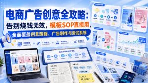 电商广告创意全攻略：告别烧钱无效，模板SOP直接用，全面覆盖创意策略、广告制作与测试系统【原创双语字幕】|淘骐网赚资源库