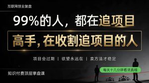 做项目不如卖项目,做知识付费自己当老板,教人从“干活的人”变成“收钱的人”【揭秘】|淘骐网赚资源库