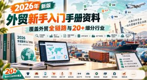 2026年新版外贸新手入门手册资料,覆盖外贸全链路与20+细分行业|淘骐网赚资源库