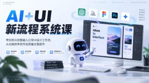 【无水印】AI+UI新流程系统课,带你把AI完整融入日常UI设计工作流,从出稿效率到作品质量全面提升(2026第4期)|淘骐网赚资源库
