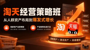 淘天经营策略班,从人群资产布局到爆发式增长,独家资产运营模型,产品矩阵实战打法|淘骐网赚资源库