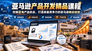 亚马逊产品开发精品课程，挖掘蓝海产品机会，打造具备竞争力的亚马逊精品链接|淘骐网赚资源库