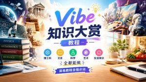 Vibe知识大赏教程,理工科、文史、科学、艺术、生活常识全都能做,简易教程含提示词|淘骐网赚资源库