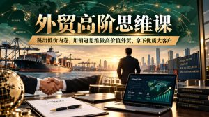 外贸高阶思维课,跳出低价内卷,用销冠思维做高价值外贸,拿下优质大客户|淘骐网赚资源库