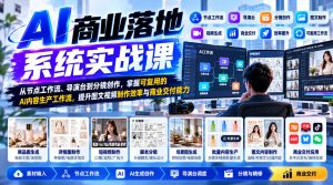 【无水印】AI商业落地系统实战课,从节点工作流、导演台到分镜创作,掌握可复用的AI内容生产工作流,提升图文视频制作效率与商业交付能力|淘骐网赚资源库
